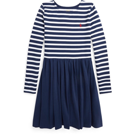 Polo Ralph Lauren Girls Dress Newport Navy W White