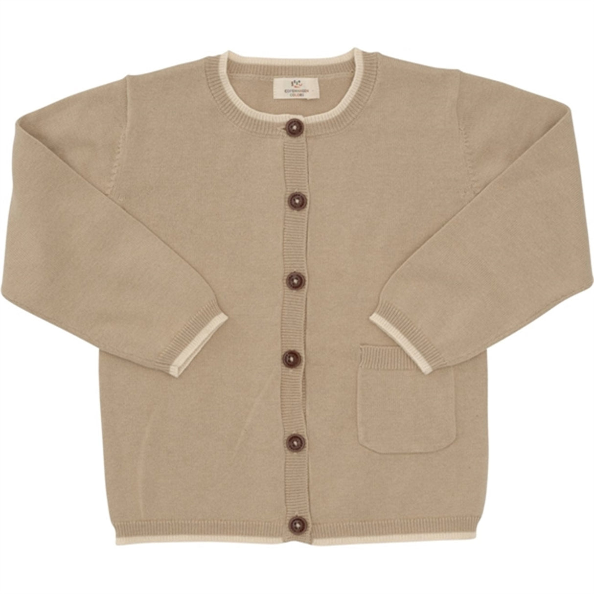 Copenhagen Colors Lt Taupe Cardigan w. Pocket