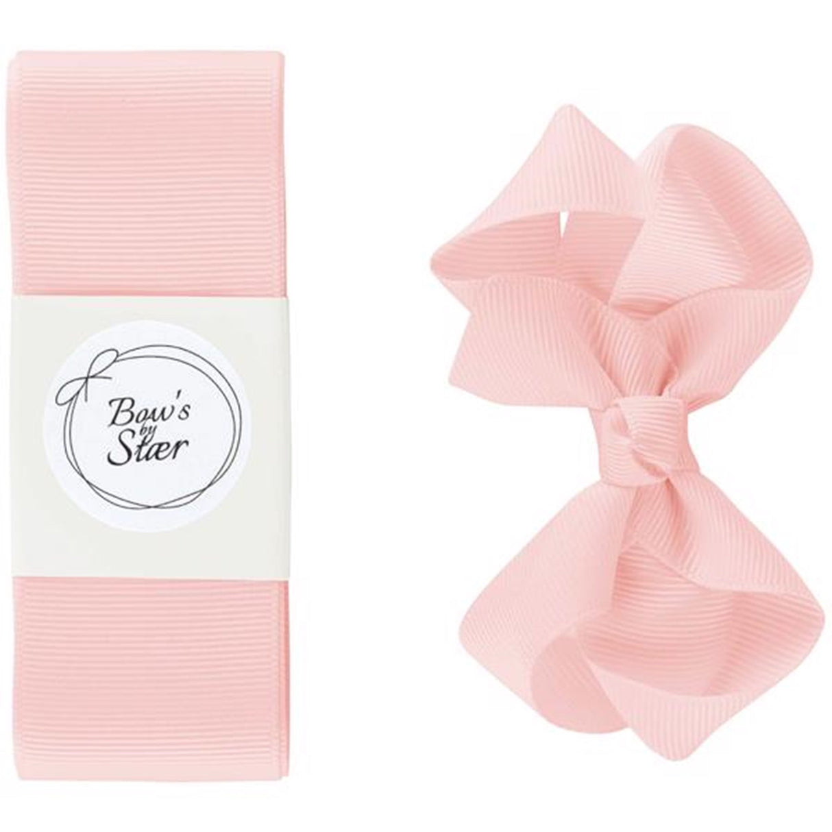 Bow's by Stær Christening Ribbon w. Bow Light Pink