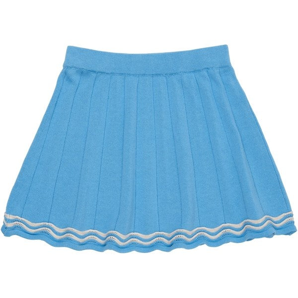 Copenhagen Colors Sky Blue/Cream Comb. Knit Tennis Skirt