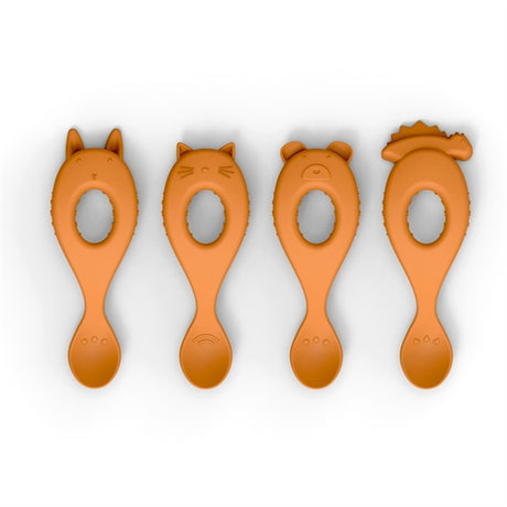 Liewood Liva Silicone Spoon 4-Pack Mustard