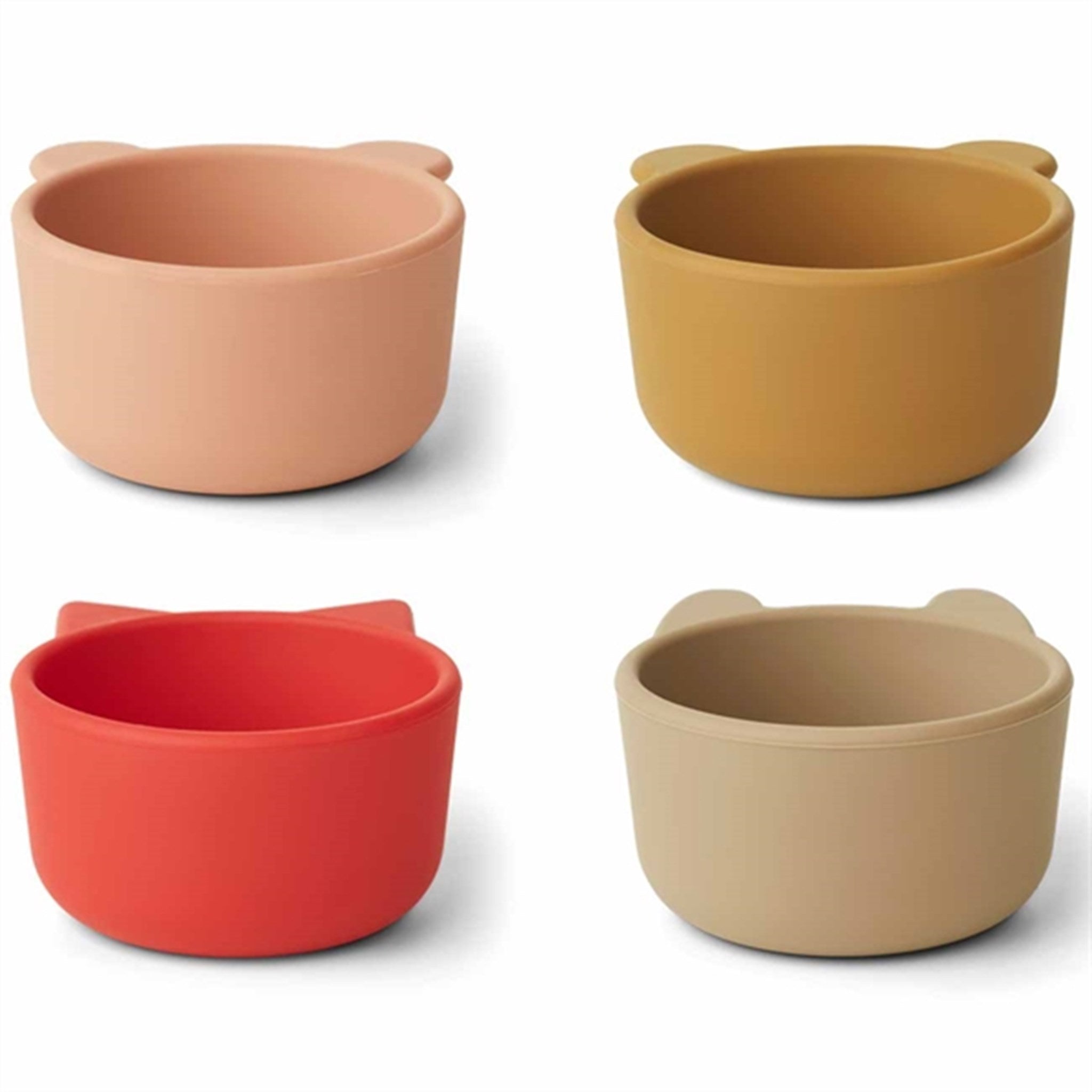 Liewood Malene Silicone Bowls 4-Pack Apple Red / Tuscany Rose Multi Mix