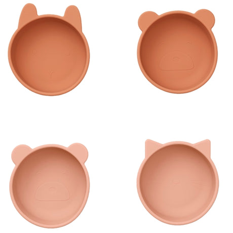 Liewood Iggy Silicone Bowl 4-Pack Light Tuscany Rose