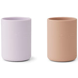 Liewood Ethan Silicone Cup 2-Pack Cat Light Lavender Rose Mix