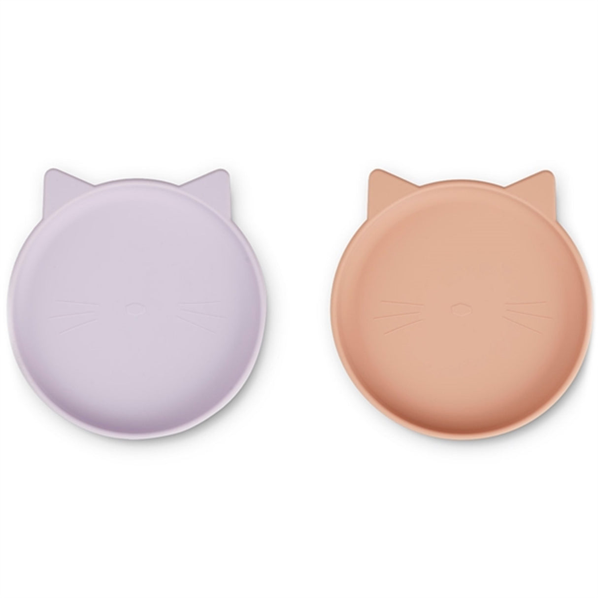 Liewood Olivia Plate 2-Pack Cat Light Lavender Rose Mix