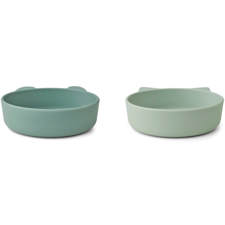 Liewood Vanessa Silicone Bowl 2-pack Mint Mix