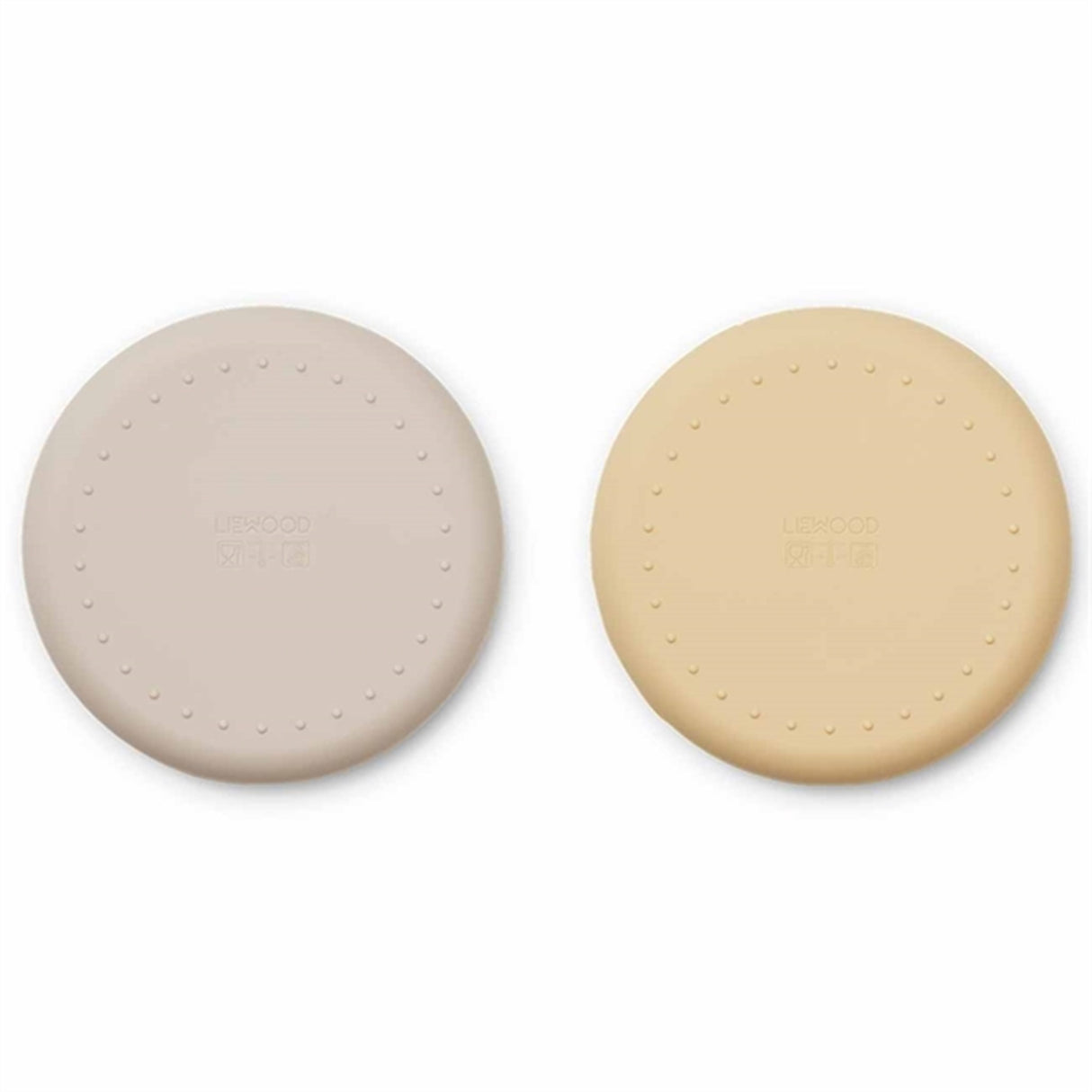 Liewood Gordon Silicone Plate 2-pack Mr Bear Wheat Yellow/Sandy Mix 3