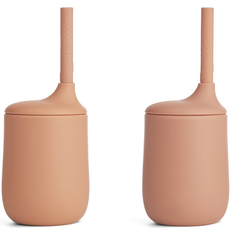 Liewood Ellis Sippy Silicone Sippy Cup ​​​​​​​2-Pack Tuscany Rose/Pale Tuscany