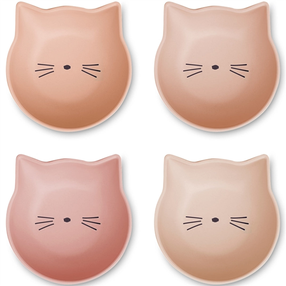 Liewood Filiz Silicone Bowl 4-Pack Cat Rose/Multi Mix