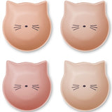 Liewood Filiz Silicone Bowl 4-Pack Cat Rose/Multi Mix