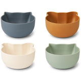 Liewood Filiz Silicone Bowl 4-Pack Blue Multi Mix 2