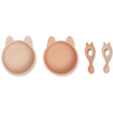 Liewood Evan Silicone Set 2-Pack Rabbit Rose Mix