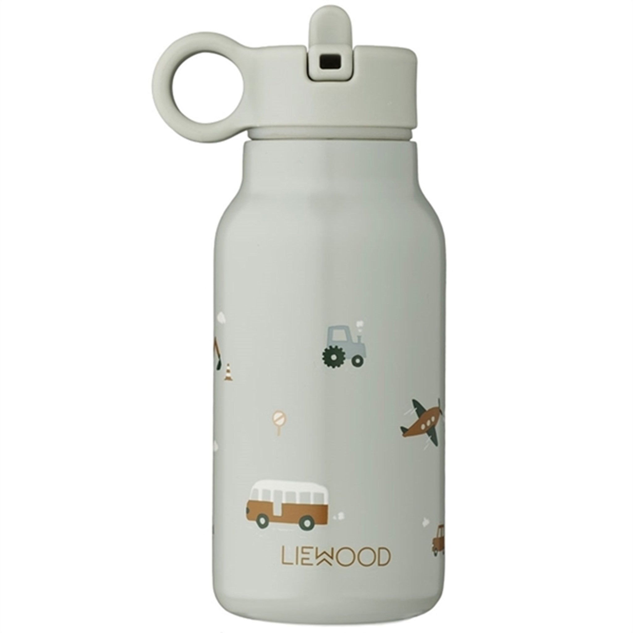 Liewood Falk Water Bottle 250 ml Vehicles/Dove Blue Mix