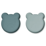 Liewood Marty Plate 2-Pack Mr Bear Blue Mix