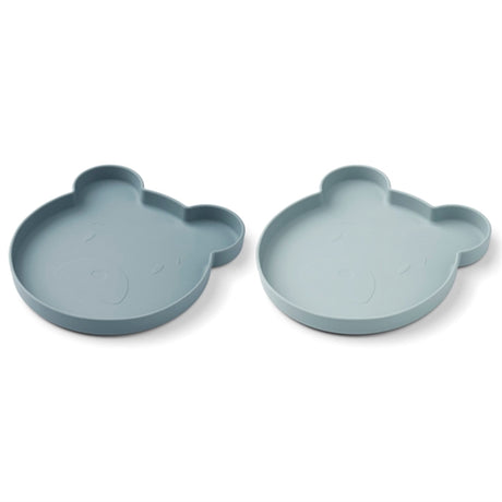 Liewood Marty Plate 2-Pack Mr Bear Blue Mix 2