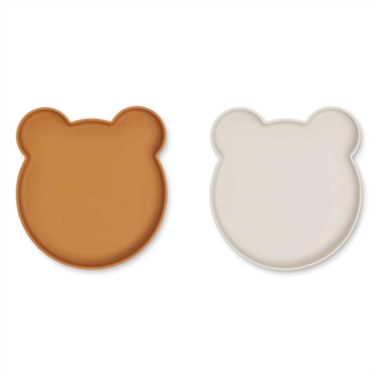 Liewood Marty Plate 2-Pack Mr Bear Golden Caramel/Sandy Mix