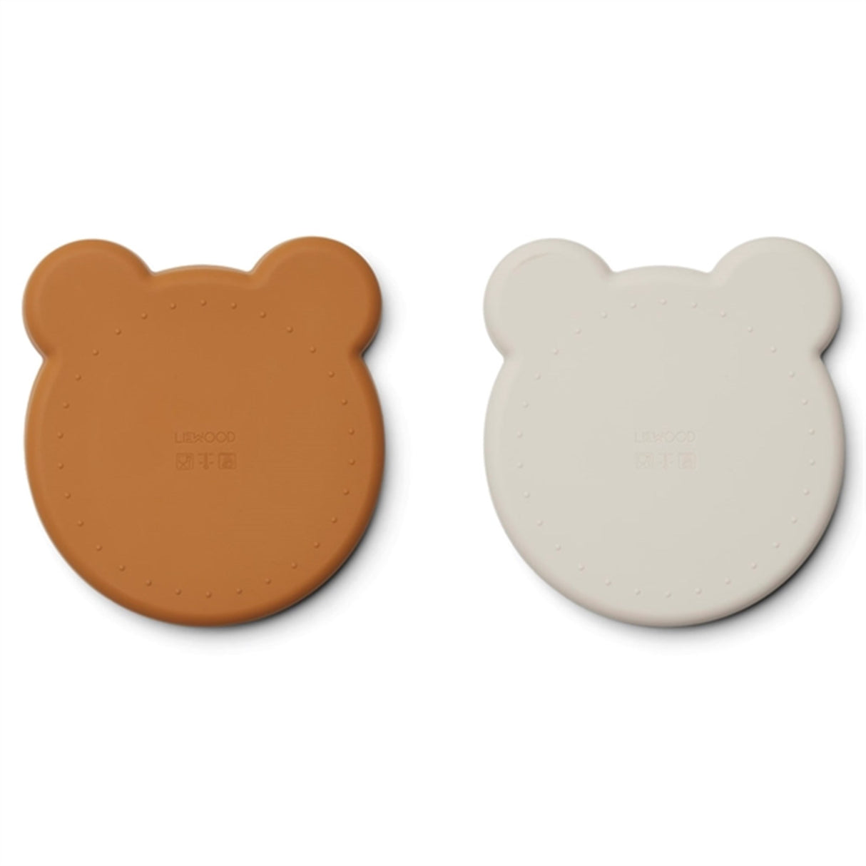 Liewood Marty Plate 2-Pack Mr Bear Golden Caramel/Sandy Mix