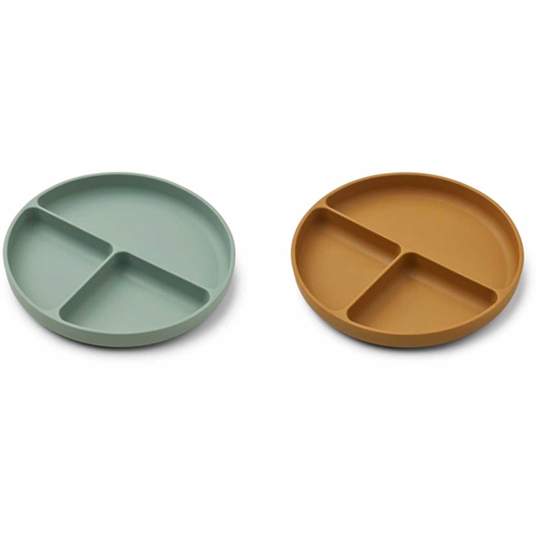 Liewood Harvey Silicone Divider Plate 2-pack Peppermint/Golden Caramel