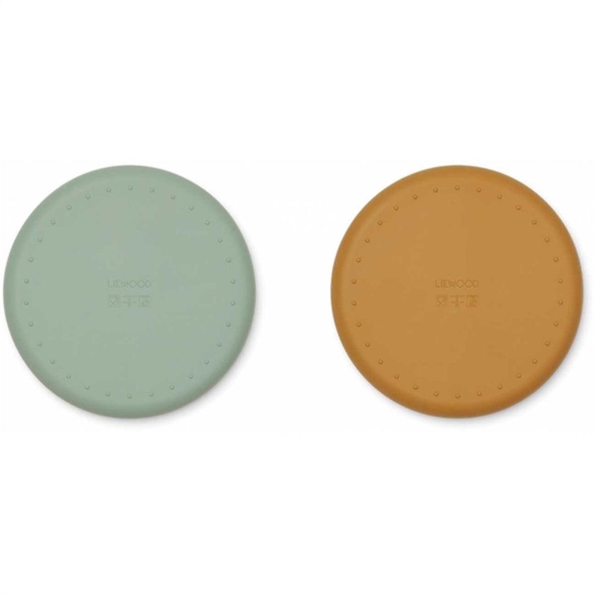 Liewood Harvey Silicone Divider Plate 2-pack Peppermint/Golden Caramel