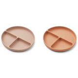 Liewood Harvey Silicone Divider Plate 2-pack Rose Mix