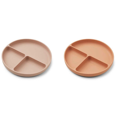 Liewood Harvey Silicone Divider Plate 2-pack Rose Mix