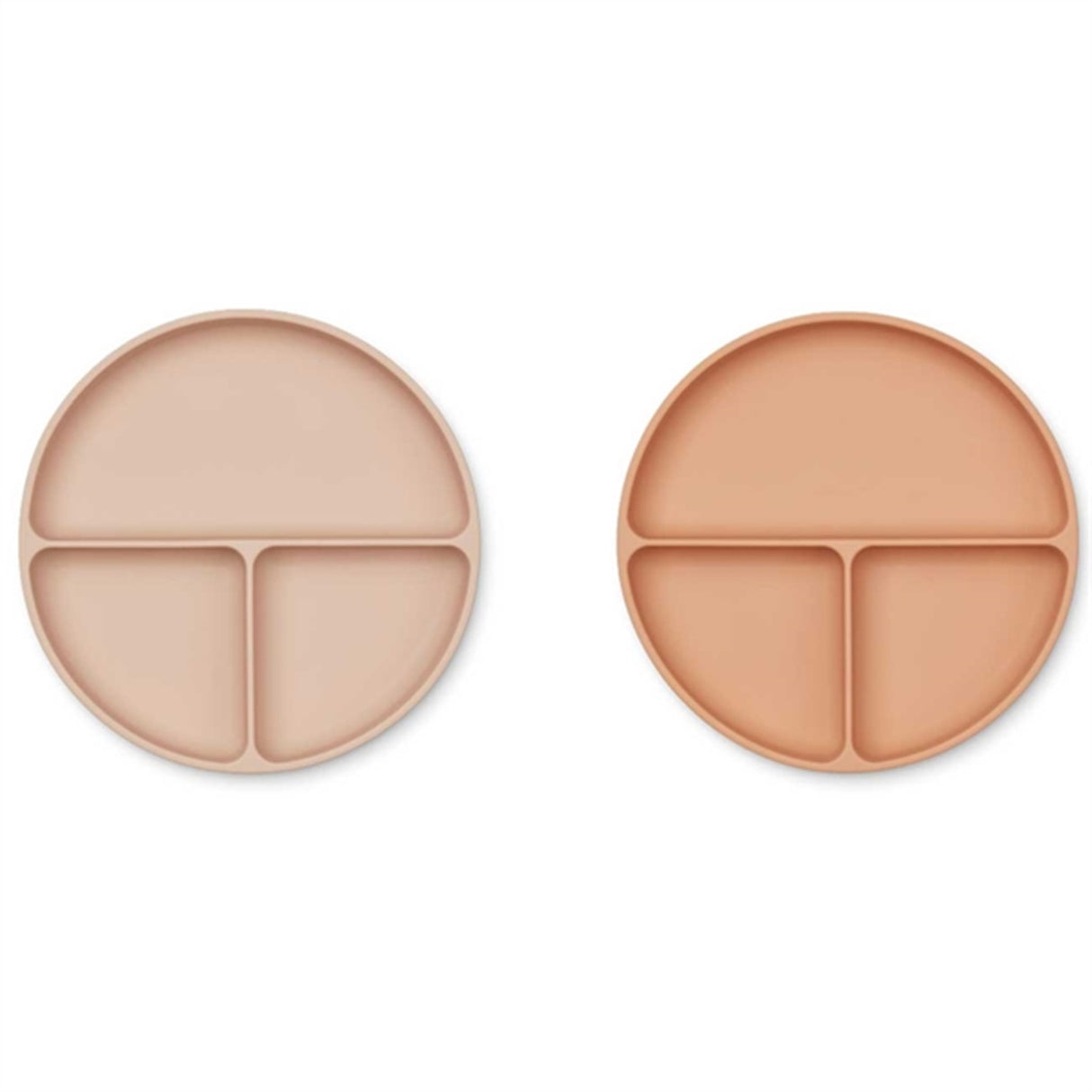 Liewood Harvey Silicone Divider Plate 2-pack Rose Mix