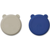 Liewood Merrick Divider Plate 2-Pack Mist/Surf Blue Mix 2