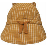 Liewood Gorm Reversible Seersucker Sun Hat Golden Caramel/White 2