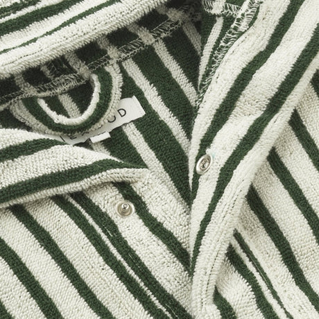 Liewood Leo Bathrobe Y/D Stripes Garden Green/Creme De La Creme 2