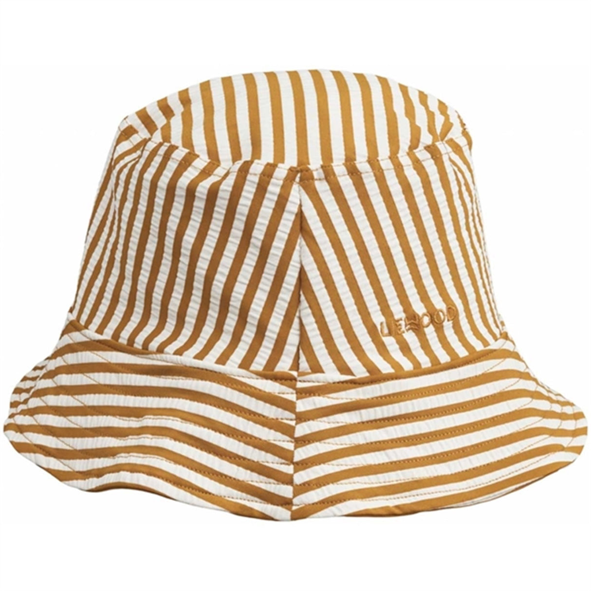 Liewood Matty Stripe Sunhat Seersucker Golden Caramel/White 2