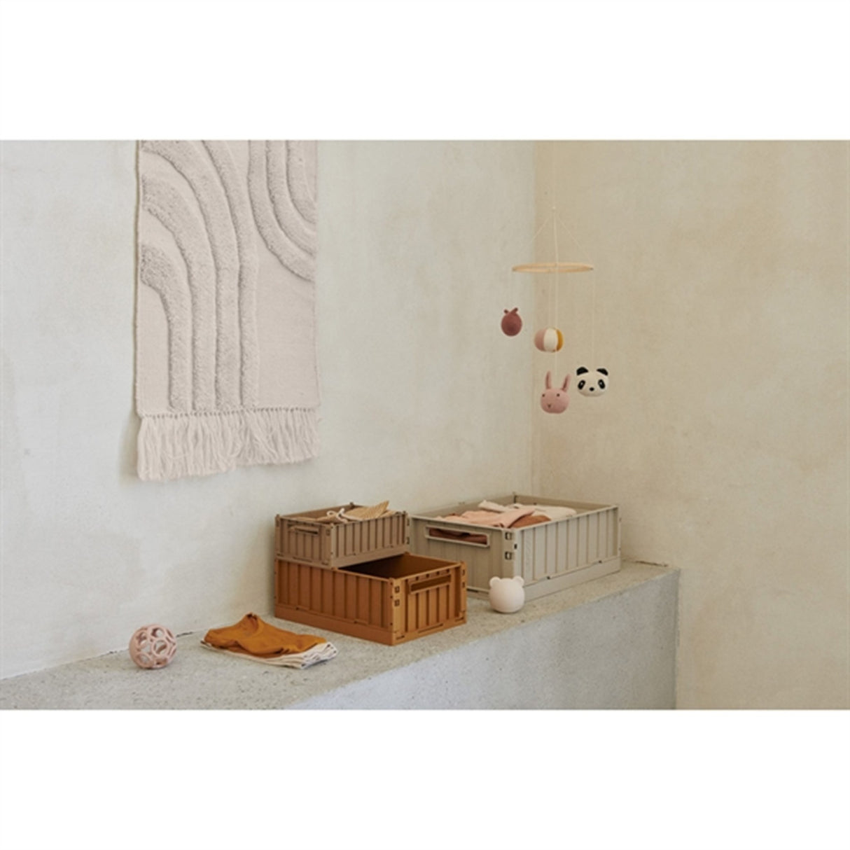 Liewood Weston Storage Box S Oat 2-Pack 2