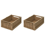 Liewood Weston Storage Box S Oat 2-Pack