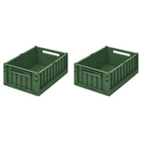 Liewood Weston Storage Box M Garden Green 2-Pack