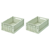 Liewood Weston Storage Box M Dusty Mint 2-Pack
