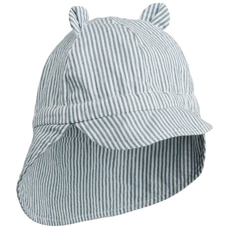 Liewood Gorm Sun Hat Stripe Blue Wave/Creme de la Creme