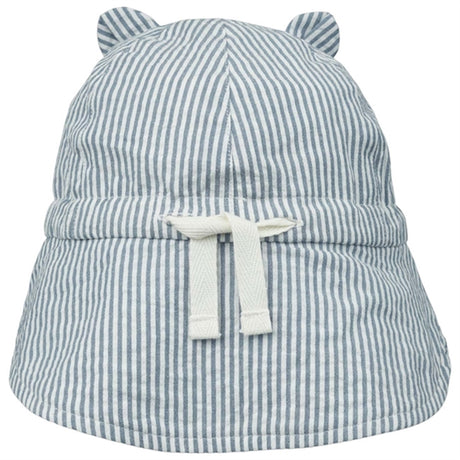 Liewood Gorm Sun Hat Stripe Blue Wave/Creme de la Creme 2