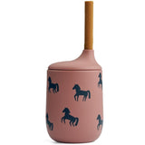 Liewood Ellis Sippy Cup Horses/Dark Rosetta