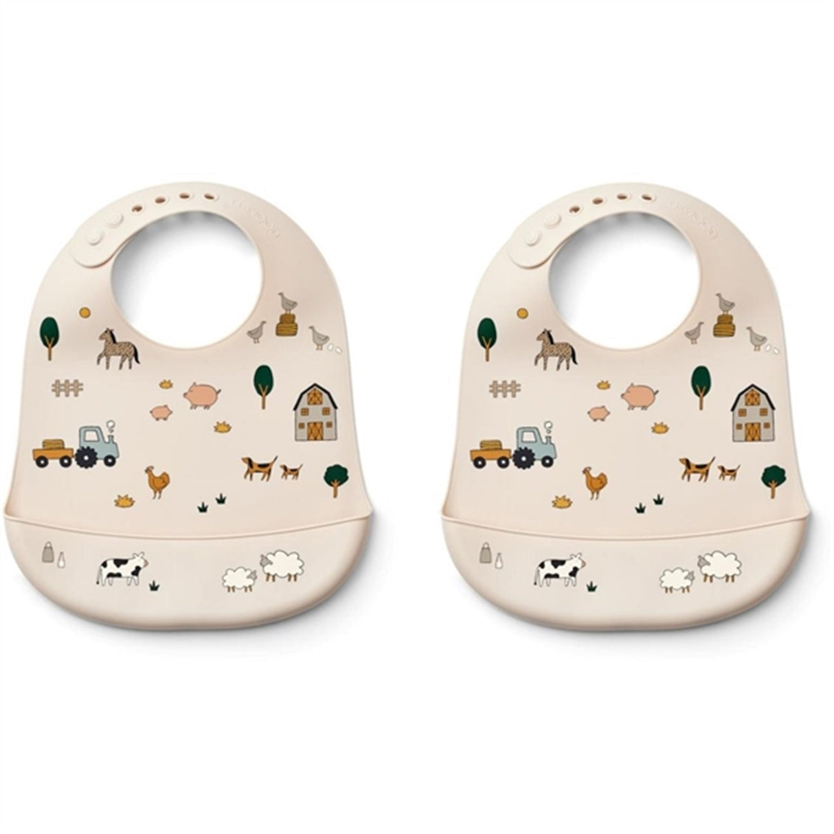 Liewood Tilda Silicone Bib 2-Pack Farm / Sandy