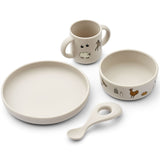 Liewood Vivi Silicone Printed Tableware Set Farm / Sandy