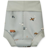 Liewood Valentin Nappy Swim Pants Vehicles/Dove Blue 3