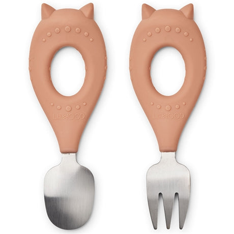 Liewood Stanley Baby Cutlery Cat/Tuscany Rose 2