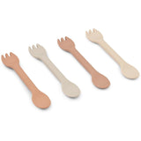 Liewood Jan 2 in 1 Cutlery 4-Pack Rose Multi Mix 2