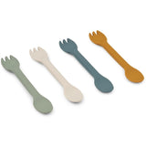 Liewood Jan 2 in 1 Cutlery 4-Pack Faune Green Multi Mix 2