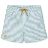 Liewood Duke Board Shorts Stripe Sea Blue/White