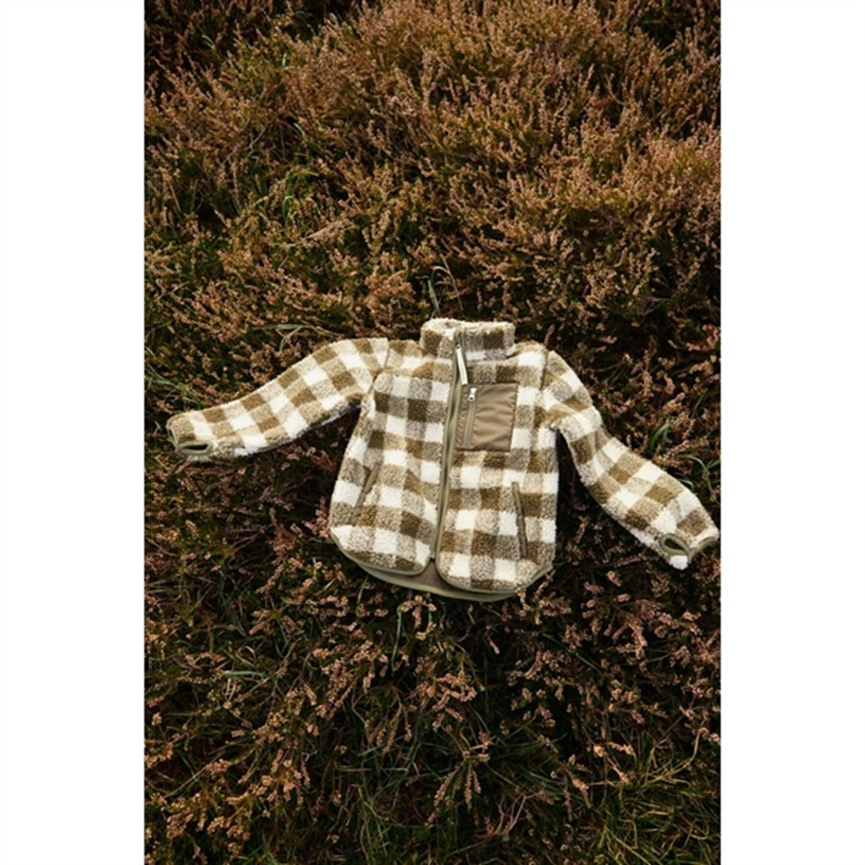 Liewood Nolan Pile Jacket Check Army Brown / Dark Sandy 4