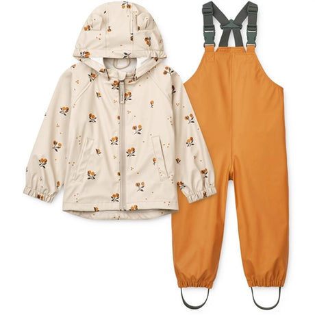 Liewood Melodi Printed Rainwear Set Peach / Sandy