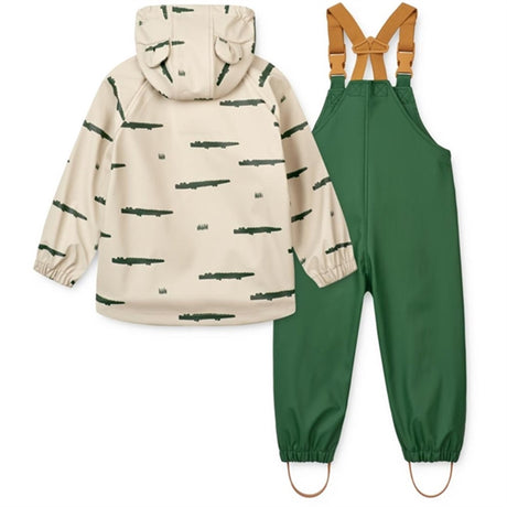 Liewood Melodi Printed Rainwear Set Crocodile / Sandy 2