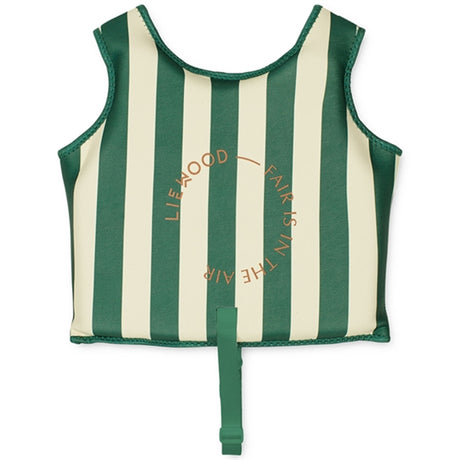 Liewood Dove Swim Vest Stripe Garden Green/Creme de la Creme 2