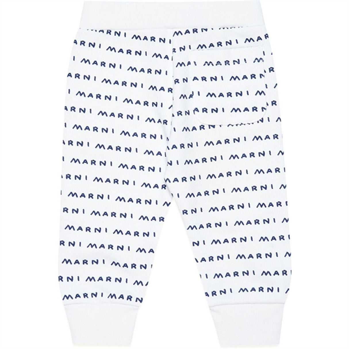 Marni White Blue Logo Sweatpants 2