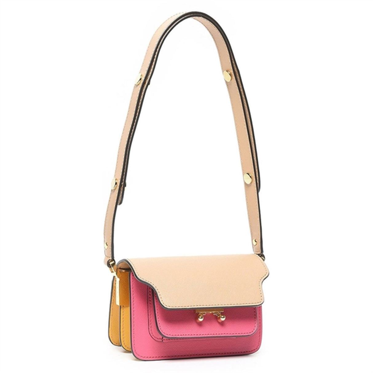 Marni Pompeii/Light Orchid/Pumpkin Shoulder Bag 3